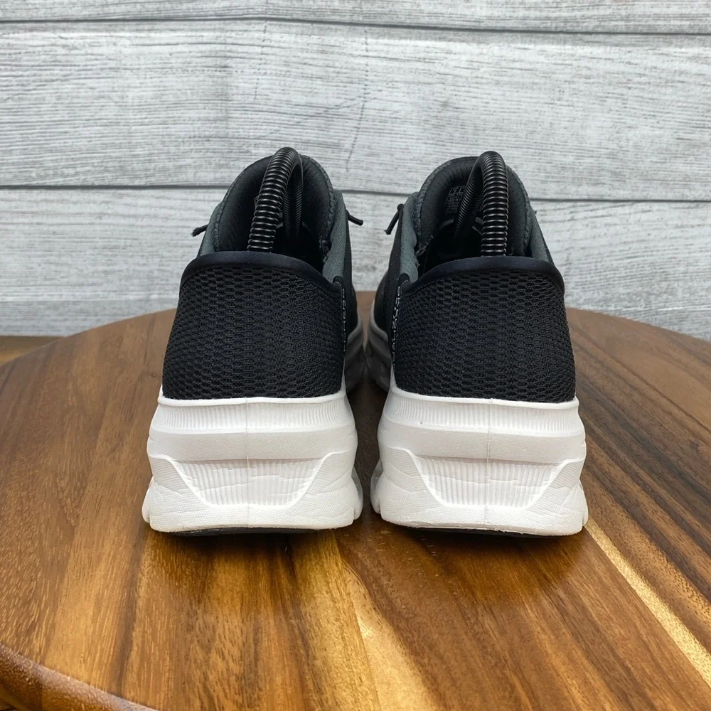 Skechers Black and White Athletic Shoes - Picture 6 of 12